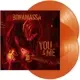 Orange vinyl record with fiery red cover art and the text 'YOU TIME' visible on the sleeve.